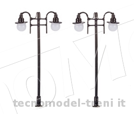 10 Lampioni LED H0 TT 3V - Illuminazione Modelli Trenini Ferroviari