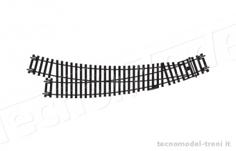 Hornby R8075 Scambio destro in curva raggio 438 mm archi 22.5° e 33.75°