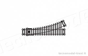 Hornby R8072 Scambio sinistro 168 mm raggio 438 mm arco 22,5°