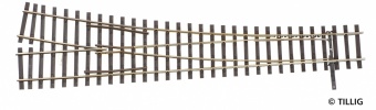 Tillig 85343 Scambio destro EW1 Lunghezza mm 228 raggio deviata 866 mm angolo al cuore 11°