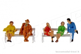 Preiser 14101 Personaggi seduti con panchine