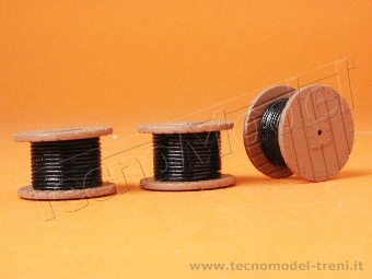 Simplon Model 315MA Bobine con cavo nero, 3 pz. Per realizzare carichi su carri, ecc.