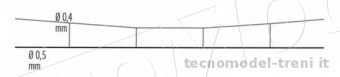 Sommerfeldt 183 Catenaria in acciaio ramato 0,5 mm, L. 380 mm