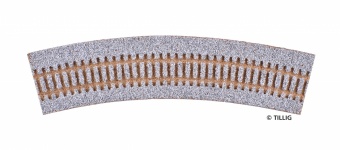 Tillig 86554 Massicciata STYROSTONE per binario curvo R 31 art.85143 serie ELITE codice 83