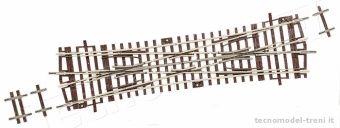 Roco 42451 Scambio incrocio doppio DKW 15, lunghezza 230mm, 15°