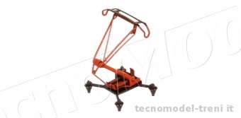 Sommerfeldt 765 Coppia pantografi monobraccio colore rosso con isolatori