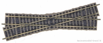 Fleischmann 6162 Incrocio sinistro da 18° con massicciata, mm 200