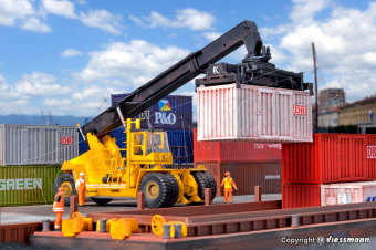 Kibri 11752 Trailer loader KALMAR con braccio telescopico
