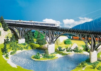 Faller 222581 Ponte ferroviario in acciaio ad arcate, Scala N