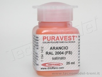 Puravest 11541412 Arancio Ral 2004 (FS) satinato, confezione da 25ml. (locomotive da manovra FS)