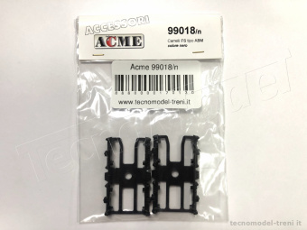 Acme 99018/n Confezione due carrelli FS tipo ABM colore nero