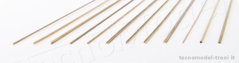 Amati 2777.11 Profilato in ottone sezione angolare 1 x 1 mm, lunghezza 500 mm