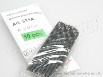 Tecnomodel 61109 Punta per forare in acciaio HSS mm 2. Conf. 10pz.
