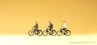 Preiser 79087 Ciclisti anziani con biciclette, Scala N