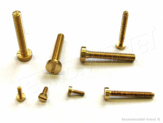 Tecnomodel F622012 Vite con testa cilindrica in ottone M 2 x 12 mm pz. 10