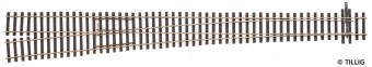 Tillig 85347 Scambio sinistro EW6 Lunghezza mm 389 angolo al cuore 6,34°