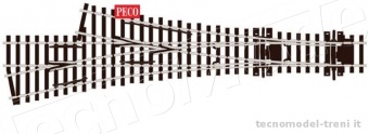 Peco SL-E199 Scambio triplo asimmetrico polarizzato codice 75 - 1,9 mm