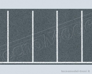 Faller 170633 Strada asfaltata con segnaletica orizzontale per parcheggio 60 x 1000 mm