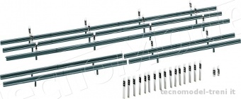Faller 180535 Set guardrail stradali con paletti di limitazione, scala H0