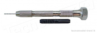 Tecnomodel F53145 Trapano girapunte con 2 doppie pinze di serraggio da 0 a 3 mm
