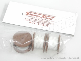 Simplon Model 315MW Bobine con cavo bianco, 3 pz. Per realizzare carichi su carri, ecc.
