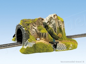 Noch 02200 Montagna con tunnel per linea a 1 binario, scala H0