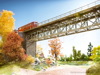 Noch 67020 Ponte ferroviario in ferro, serie Laser cut kit, scala H0