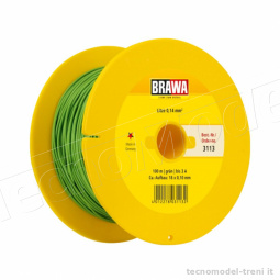 Brawa 3113 Cavo elettrico verde in bobina da 100 metri - 0,14 qmm