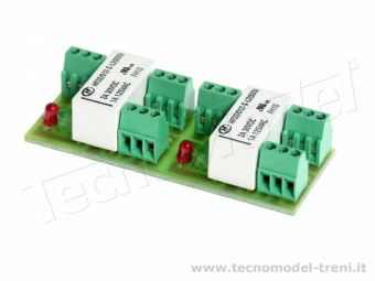 Tecnomodel RBX2 Relè bistabile, adatto per tutte le commutazioni anche per digitale, pcb con 2 moduli