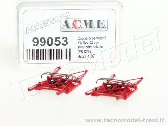 Acme 99053 Coppia pantografi FS 52/92 con strisciante rialzato