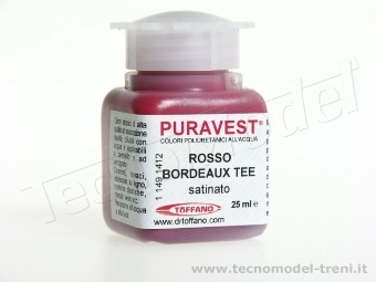 Puravest 11491412 Rosso bordeaux TEE (FS) satinato, confezione da 25ml. 