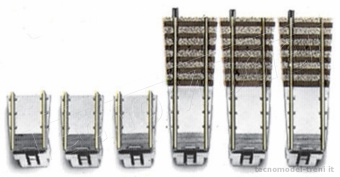 Fleischmann 6153 Binari di raccordo per piattaforma girevole 6152C, 3 pz.