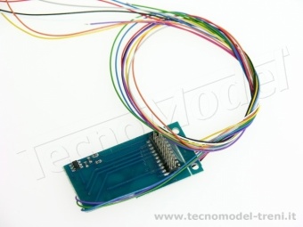 Esu Electronic 51968 Pcb a 21 poli per cablaggio in modelli non predisposti con uscite supplementari Aux 3- Aux4