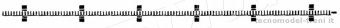 Fleischmann 6412 Tratto di cremagliera flessibile per binari PROFI, lunghezza 200 mm