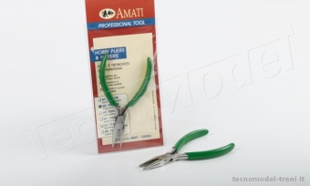 Amati 7320.49 Pinzette con punte dritte corte