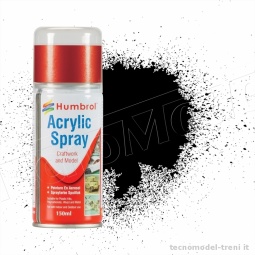 Humbrol AD6033 Spray Black Matt 33 vernice acrilica nero opaco - spray 150 ml.