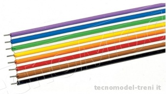 Roco 10628 Cavo piatto a 8 conduttori, 10 metri, sezione cavi 0,2 mm²