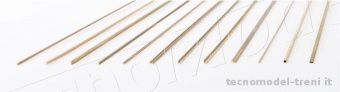 Amati 2772.22 Profilato in ottone sezione a T 2 x 2 mm, lunghezza 500 mm