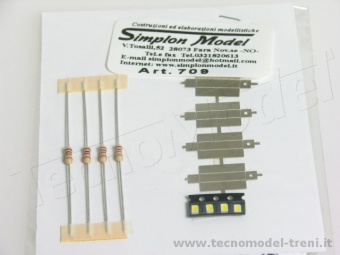 Simplon Model 709K Plafoniera con Led bianco con resistenza, 4 pz. in kit di montaggio
