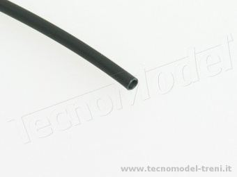 Tecnomodel TR160 Guaina termorestringente nero da 1,6 mm a 0,8 mm L. 100 cm