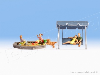 Noch 15590 Famiglia con arredo da giardino