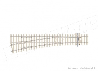 Peco SL-E1096 Scambio sinistro polarizzato con traverse in cemento codice 75 - 1,9 mm