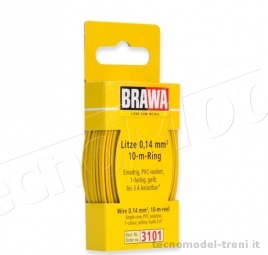 Brawa 3101 Cavo elettrico giallo in bobina da 10 metri - 0,14 qmm
