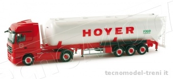 Herpa 157643 Trattore stradale Mercedes con semirimorchio silos Hoyer