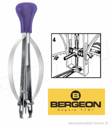 BERGEON 30669-4 Micro estrattore di precisione per orologi con puntale rotante a 4 perni