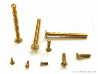 Tecnomodel F642012 Vite con testa svasata in ottone M 2 x 12 mm pz. 10