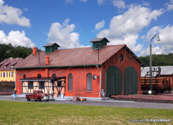 Kibri 37438 Rimessa per locomotive a due stalli, Scala N