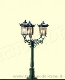 Brawa 4525 Lampione stradale ornamentale a tre luci, 50 mm, Scala N
