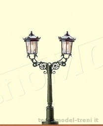 Brawa 4534 Lampione stradale ornamentale a due luci, 50 mm, Scala N