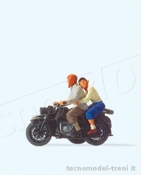 Preiser 28148 Motociclisti e moto Zundapp KS 750 con sidecar